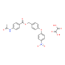 ChemSpider 2D Image | 4-(4-Nitrophenoxy)benzyl 4-acetamidobenzoate ethanedioate (1:1) | C24H20N2O10