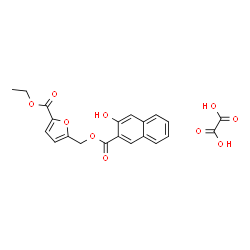 ChemSpider 2D Image | Ethyl 5-{[(3-hydroxy-2-naphthoyl)oxy]methyl}-2-furoate - ethanedioic acid (1:1) | C21H18O10
