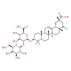 ChemSpider 2D Image | (3beta,5xi,9xi)-29-Hydroxy-22,29-dioxoolean-12-en-3-yl 2-O-beta-D-galactopyranosyl-beta-D-glucopyranosiduronic acid | C42H64O15