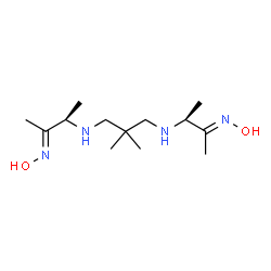 ChemSpider 2D Image | N-[(2R,3E)-3-(Hydroxyimino)-2-butanyl]-N'-[(2S,3E)-3-(hydroxyimino)-2-butanyl]-2,2-dimethyl-1,3-propanediamine | C13H28N4O2