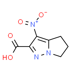 ChemSpider 2D Image | 3-Nitro-5,6-dihydro-4H-pyrrolo[1,2-b]pyrazole-2-carboxylic acid | C7H7N3O4