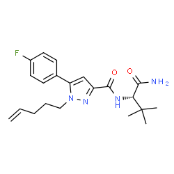ChemSpider 2D Image | N~2~-{[5-(4-Fluorophenyl)-1-(4-penten-1-yl)-1H-pyrazol-3-yl]carbonyl}-3-methyl-L-valinamide | C21H27FN4O2