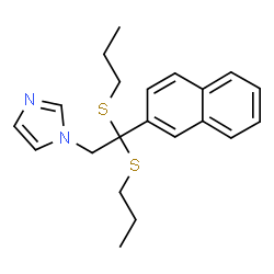 ChemSpider 2D Image | 1-[2-(2-Naphthyl)-2,2-bis(propylsulfanyl)ethyl]-1H-imidazole | C21H26N2S2