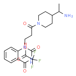 ChemSpider 2D Image | 1-{3-[4-(1-Aminoethyl)-1-piperidinyl]-3-oxopropyl}-2,4(1H,3H)-quinazolinedione trifluoroacetate (1:1) | C20H25F3N4O5