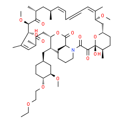 ChemSpider 2D Image | (1R,9S,12S,15R,16Z,18R,19R,21R,23S,24Z,28Z,30S,32S,35R)-12-{(2R)-1-[(1S,3R,4R)-4-(2-Ethoxyethoxy)-3-methoxycyclohexyl]-2-propanyl}-1,18-dihydroxy-19,30-dimethoxy-15,17,21,23,29,35-hexamethyl-11,36-dio
xa-4-azatricyclo[30.3.1.0~4,9~]hexatriaconta-16,24,26,28-tetraene-2,3,10,14,20-pentone | C55H87NO14