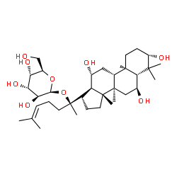 ChemSpider 2D Image | (3beta,6alpha,12beta)-3,6,12-Trihydroxydammar-24-en-20-yl beta-D-altropyranoside | C36H62O9
