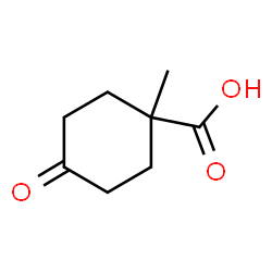 ChemSpider 2D Image | 1-Methyl-4-oxocyclohexanecarboxylic acid | C8H12O3