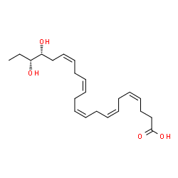 ChemSpider 2D Image | (4Z,7Z,10Z,13Z,16Z,19R,20R)-19,20-Dihydroxy-4,7,10,13,16-docosapentaenoic acid | C22H34O4