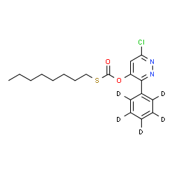 ChemSpider 2D Image | O-[6-Chloro-3-(~2~H_5_)phenyl-4-pyridazinyl] S-octyl carbonothioate | C19H18D5ClN2O2S