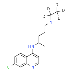 ChemSpider 2D Image | N~4~-(7-Chloro-4-quinolinyl)-N~1~-(~2~H_5_)ethyl-1,4-pentanediamine | C16H17D5ClN3