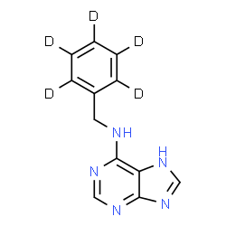 ChemSpider 2D Image | N-[(~2~H_5_)Phenylmethyl]-7H-purin-6-amine | C12H6D5N5