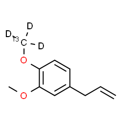 ChemSpider 2D Image | 4-Allyl-2-methoxy-1-[(~13~C,~2~H_3_)methyloxy]benzene | C1013CH11D3O2