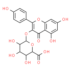 ChemSpider 2D Image | 5,7-Dihydroxy-2-(4-hydroxyphenyl)-4-oxo-4H-chromen-3-yl hexopyranosiduronic acid | C21H18O12