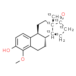 ChemSpider 2D Image | 3-Hydroxy-4-methoxy(13,14,15,16,17,18-~13~C_6_)estra-1(10),2,4-trien-17-one | C1313C6H24O3