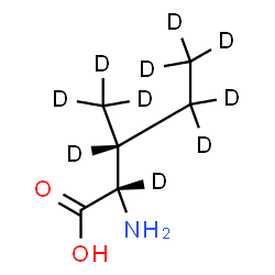 ChemSpider 2D Image | L-(2,3,3',3',3',4,4,5,5,5-~2~H_10_)Alloisoleucine | C6H3D10NO2