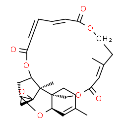 ChemSpider 2D Image | (1'R,2S,3'R,8'R,12'E,18'E,25'R)-5',13',25'-Trimethyl-11'H,17'H,22'H-spiro[oxirane-2,26'-[2,10,16,23]tetraoxatetracyclo[22.2.1.0~3,8~.0~8,25~]heptacosa[4,12,18,20]tetraene]-11',17',22'-trione | C27H32O8