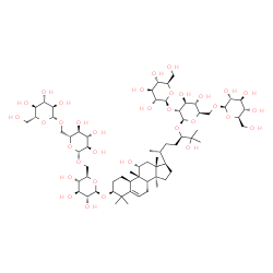 ChemSpider 2D Image | (1S,4R,9beta,11alpha,24R)-1-{[beta-D-Glucopyranosyl-(1->6)-beta-D-glucopyranosyl-(1->6)-beta-D-glucopyranosyl]oxy}-11,25-dihydroxy-9,10,14-trimethyl-4,9-cyclo-9,10-secocholest-5-en-24-yl beta-D-glucop
yranosyl-(1->2)-[beta-D-glucopyranosyl-(1->6)]-beta-D-glucopyranoside | C66H112O34