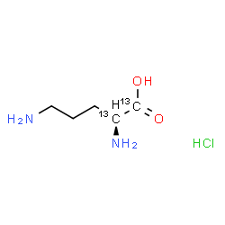 ChemSpider 2D Image | L-(1,2-~13~C_2_)Ornithine hydrochloride (1:1) | C313C2H13ClN2O2