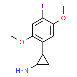 ChemSpider 2D Image | 2-(4-Iodo-2,5-dimethoxyphenyl)cyclopropanamine | C11H14INO2