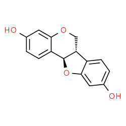 ChemSpider 2D Image | (6aS,11aR)-6a,11a-Dihydro-6H-[1]benzofuro[3,2-c]chromene-3,9-diol | C15H12O4