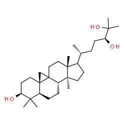 ChemSpider 2D Image | (3beta,9xi,17xi,24S)-9,19-Cyclolanostane-3,24,25-triol | C30H52O3