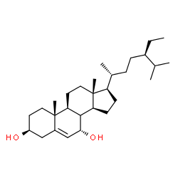 ChemSpider 2D Image | (3beta,7alpha,8xi)-stigmast-5-ene-3,7-diol | C29H50O2