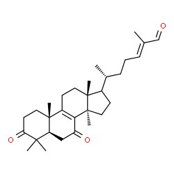 ChemSpider 2D Image | (17xi,24E)-3,7-Dioxolanosta-8,24-dien-26-al | C30H44O3