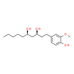 ChemSpider 2D Image | (3S,5R)-1-(4-Hydroxy-3-methoxyphenyl)-3,5-decanediol | C17H28O4