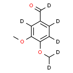ChemSpider 2D Image | 3-Methoxy-4-[(~2~H_2_)methyloxy](formyl-~2~H_4_)benzaldehyde | C9H4D6O3