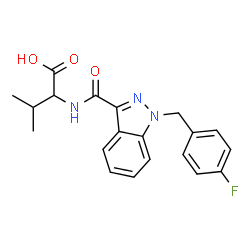 ChemSpider 2D Image | N-{[1-(4-Fluorobenzyl)-1H-indazol-3-yl]carbonyl}valine | C20H20FN3O3