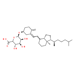 ChemSpider 2D Image | (3S,5Z,7E)-9,10-Secocholesta-5,7,10-trien-3-yl (5xi)-beta-D-lyxo-hexopyranosiduronic acid | C33H52O7