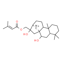 ChemSpider 2D Image | 7,16-Dihydroxykauran-17-yl 3-methyl-2-butenoate | C25H40O4