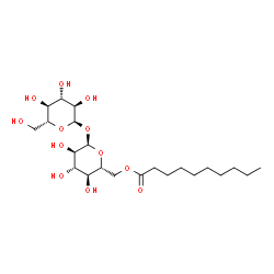 ChemSpider 2D Image | 6-O-Decanoyl-alpha-D-glucopyranosyl alpha-D-glucopyranoside | C22H40O12