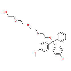 ChemSpider 2D Image | 1,1-Bis(4-methoxyphenyl)-1-phenyl-2,5,8,11-tetraoxatridecan-13-ol | C29H36O7