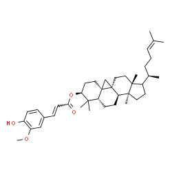 ChemSpider 2D Image | (3beta,5beta,8alpha,9beta,17xi)-9,19-Cyclolanost-24-en-3-yl (2E)-3-(4-hydroxy-3-methoxyphenyl)acrylate | C40H58O4
