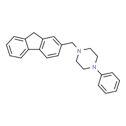 ChemSpider 2D Image | 1-(9H-Fluoren-2-ylmethyl)-4-phenylpiperazine | C24H24N2