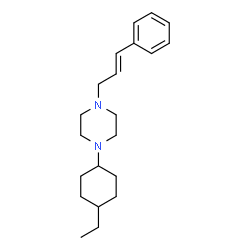 ChemSpider 2D Image | 1-(4-Ethylcyclohexyl)-4-[(2E)-3-phenyl-2-propen-1-yl]piperazine | C21H32N2