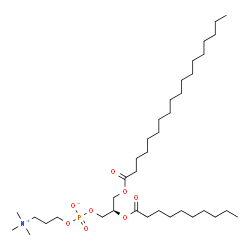 ChemSpider 2D Image | (2R)-2-(Decanoyloxy)-3-(stearoyloxy)propyl 3-(trimethylammonio)propyl phosphate | C37H74NO8P