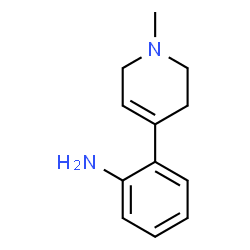 ChemSpider 2D Image | 2-(1-Methyl-1,2,3,6-tetrahydro-4-pyridinyl)aniline | C12H16N2