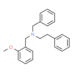 ChemSpider 2D Image | N-Benzyl-N-(2-methoxybenzyl)-2-phenylethanamine | C23H25NO