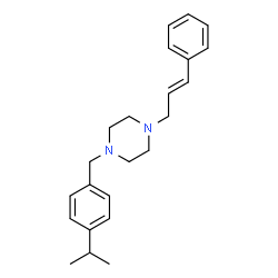 ChemSpider 2D Image | 1-(4-Isopropylbenzyl)-4-(3-phenylallyl)piperazine | C23H30N2