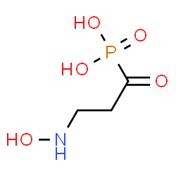 ChemSpider 2D Image | (N-Hydroxy-beta-alanyl)phosphonic acid | C3H8NO5P