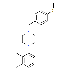ChemSpider 2D Image | 1-(2,3-Dimethylphenyl)-4-[4-(methylsulfanyl)benzyl]piperazine | C20H26N2S