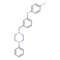 ChemSpider 2D Image | 1-[3-(4-Chlorophenoxy)benzyl]-4-phenylpiperazine | C23H23ClN2O