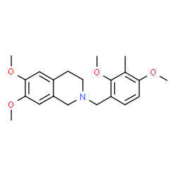 ChemSpider 2D Image | 2-(2,4-Dimethoxy-3-methylbenzyl)-6,7-dimethoxy-1,2,3,4-tetrahydroisoquinoline | C21H27NO4