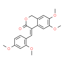 ChemSpider 2D Image | 4-(2,4-Dimethoxybenzylidene)-6,7-dimethoxy-1,4-dihydro-3H-isochromen-3-one | C20H20O6