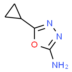 ChemSpider 2D Image | 5-Cyclopropyl-1,3,4-oxadiazol-2-amine | C5H7N3O