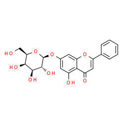 ChemSpider 2D Image | 5-Hydroxy-4-oxo-2-phenyl-4H-chromen-7-yl beta-D-galactopyranoside | C21H20O9