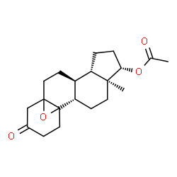 ChemSpider 2D Image | (10xi,17beta)-3-Oxo-5,10-epoxyestran-17-yl acetate | C20H28O4
