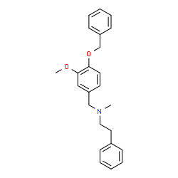 ChemSpider 2D Image | N-[4-(Benzyloxy)-3-methoxybenzyl]-N-methyl-2-phenylethanamine | C24H27NO2